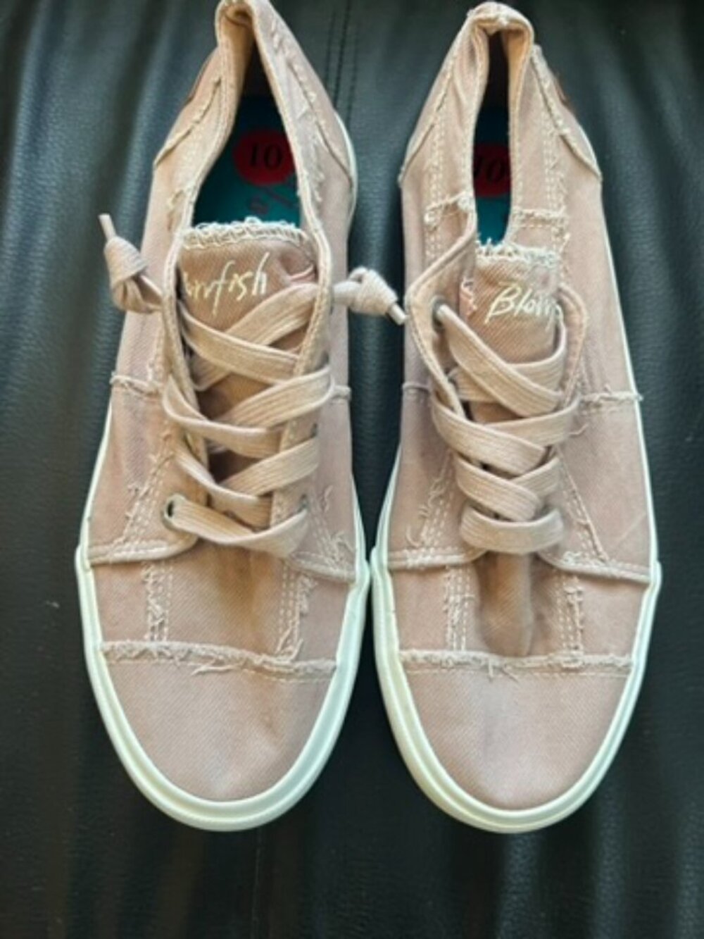 Super cute Blowfish canvas sneakers in a soft neutral beige/pink shade  Size 10